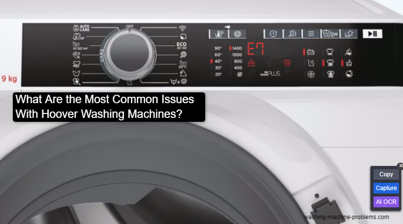 hoover washing machines common problems