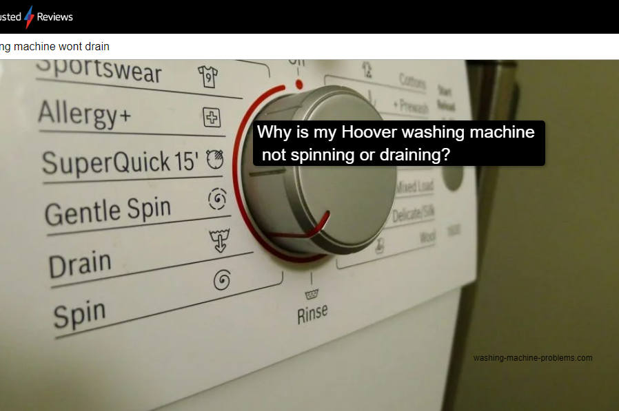 hoover washing machines common problems
